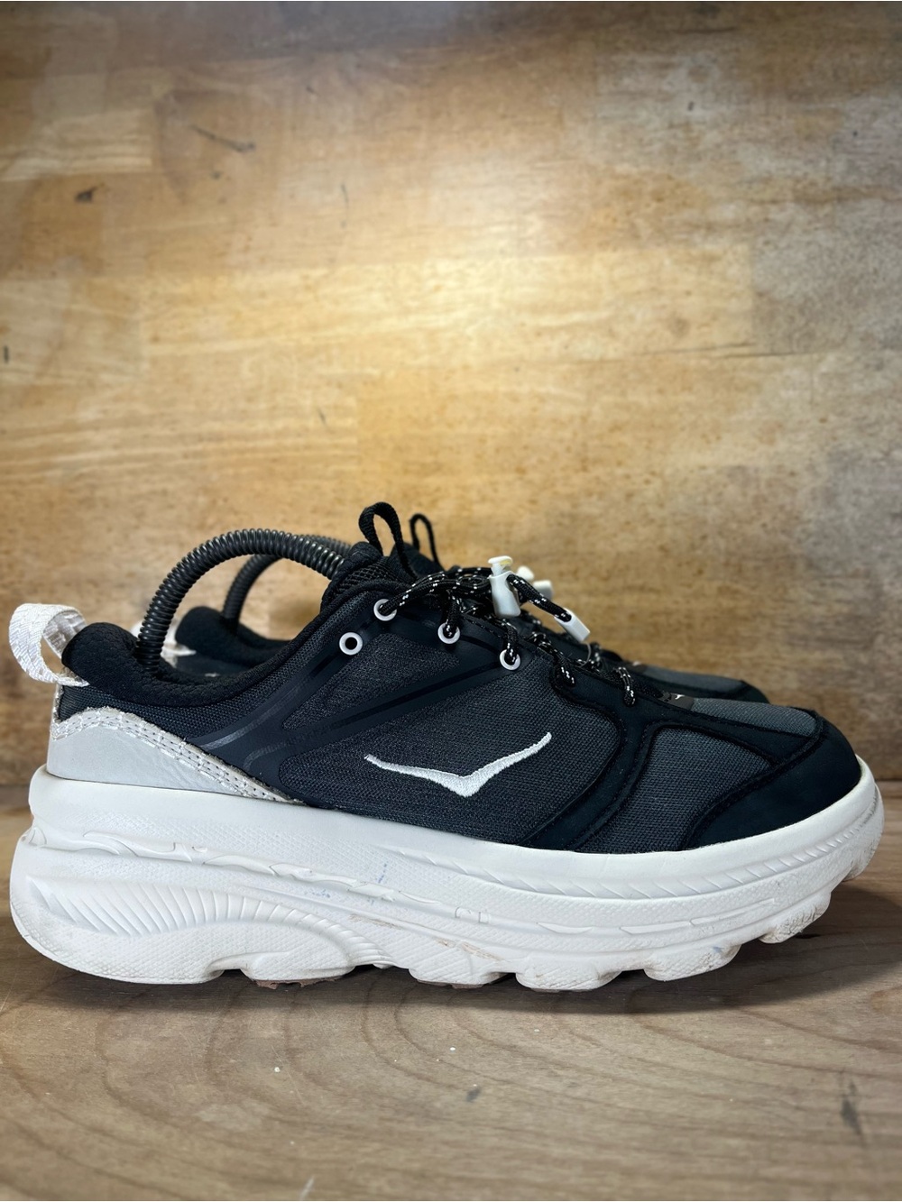 Hoka One One U Bondi B3LS CUSHIONED Womens Size 9 Walking Shoes Sneakers Black